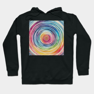 Psychedelic looking abstract illustration of concentric circles Hoodie